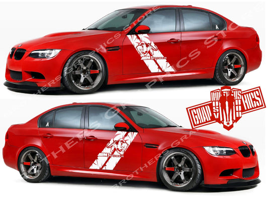 Decal Sticker Vinyl Side Racing Stripes for BMW M5 - Brothers-Graphics