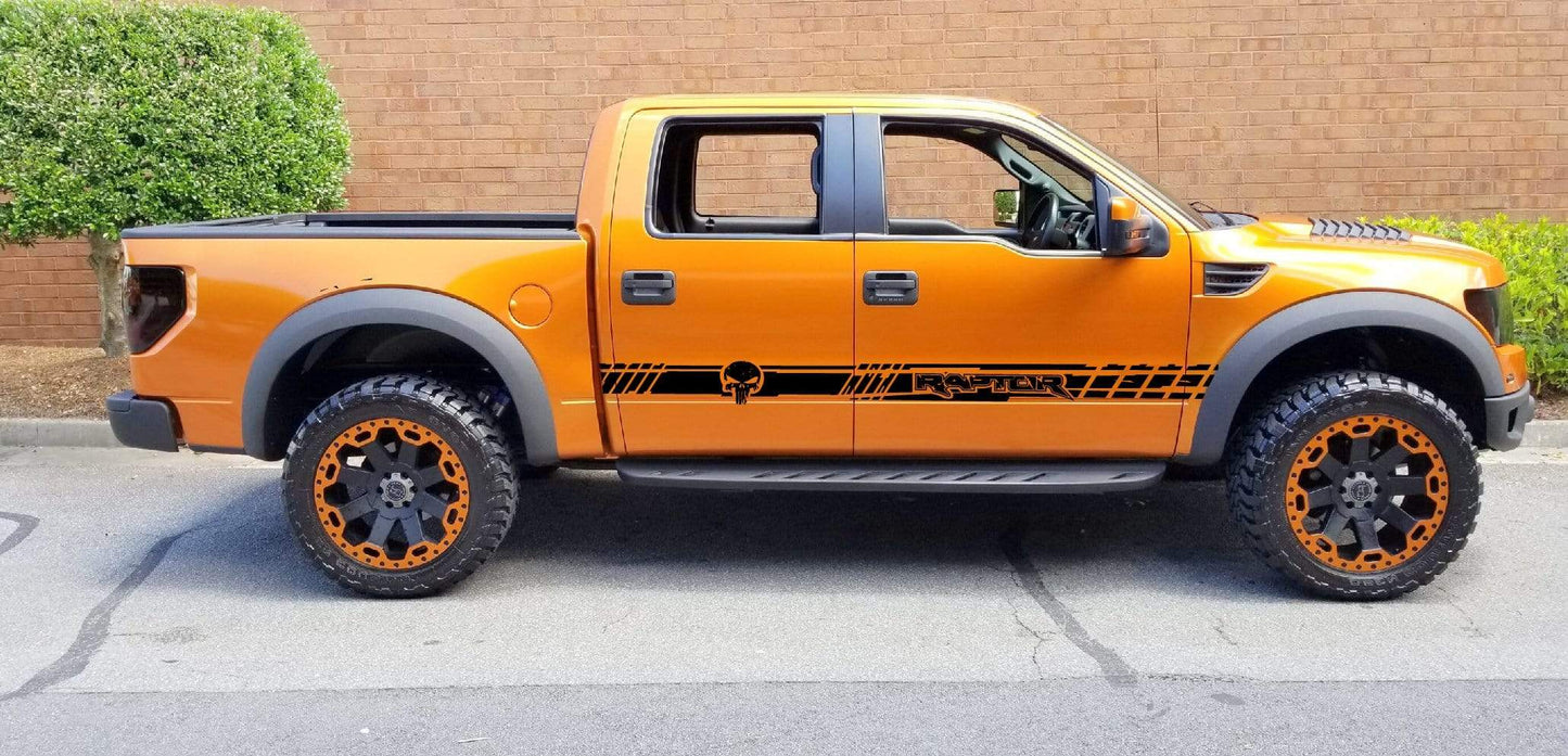 Autocollant en vinyle pour bandes latérales de course pour Ford F-150 Raptor SVT
