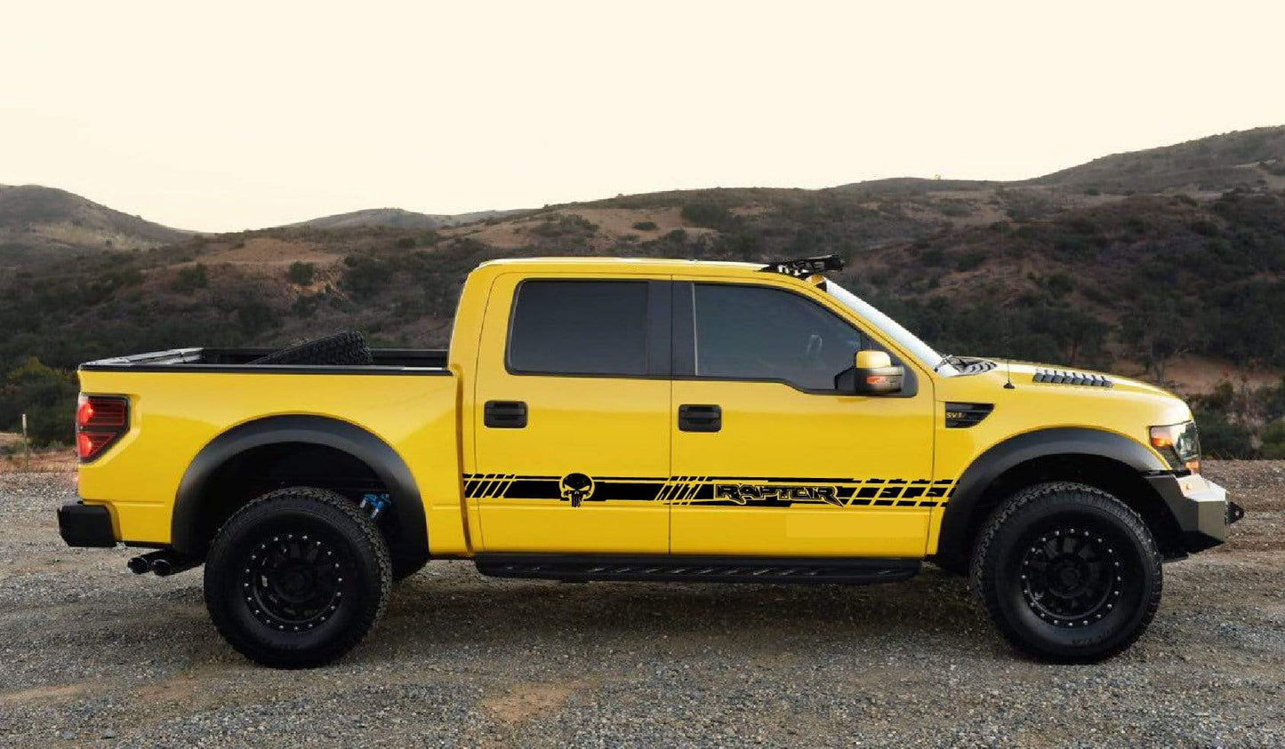 Autocollant en vinyle pour bandes latérales de course pour Ford F-150 Raptor SVT