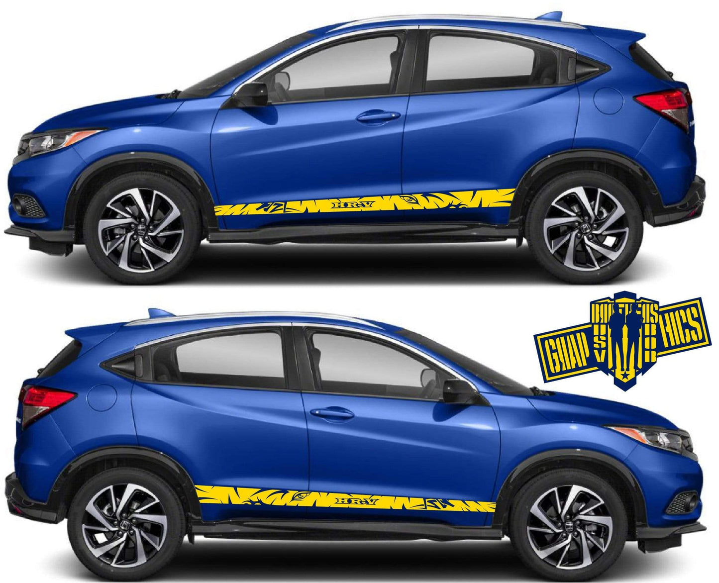 Decal Sticker Vinyl Side Racing Stripes for Honda HR-V. - Brothers-Graphics