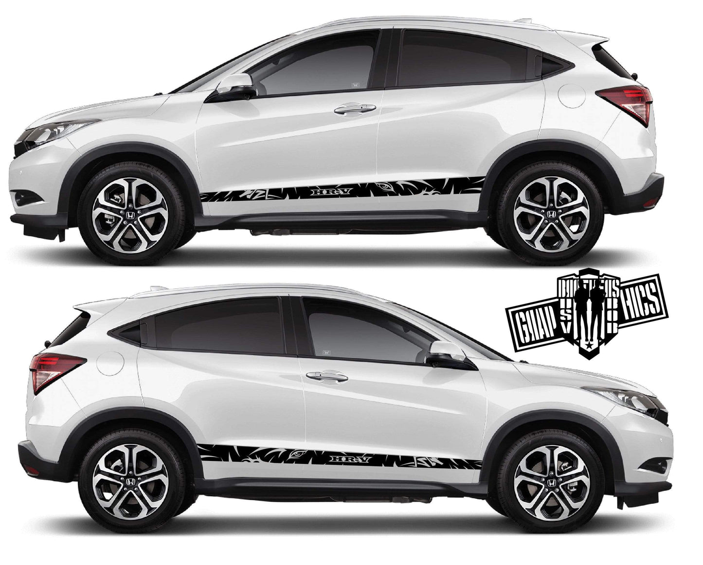 Decal Sticker Vinyl Side Racing Stripes for Honda HR-V. - Brothers-Graphics