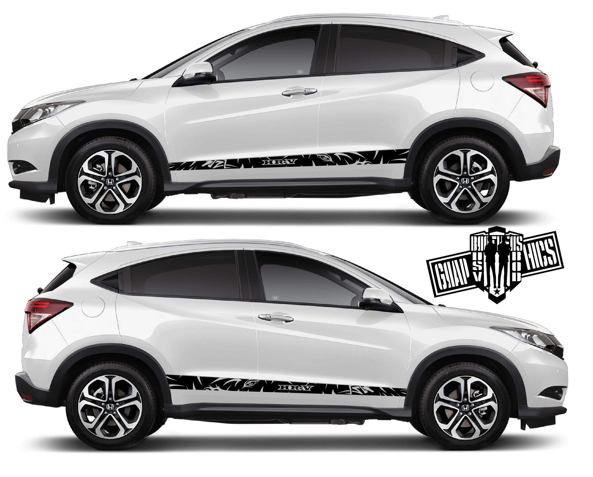 Decal Sticker Vinyl Side Racing Stripes for Honda HR-V. - Brothers-Graphics