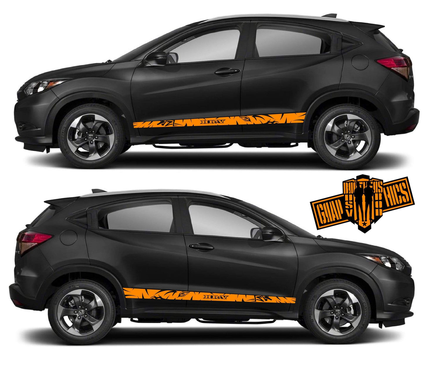 Decal Sticker Vinyl Side Racing Stripes for Honda HR-V. - Brothers-Graphics