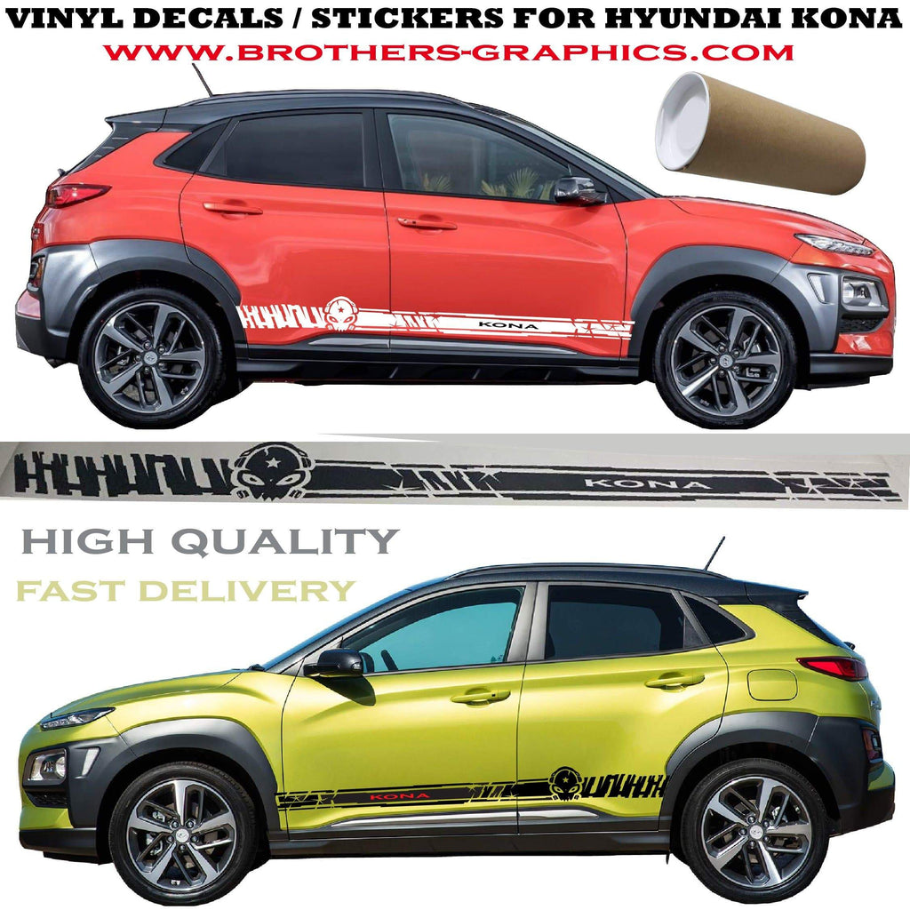 Decal Sticker Vinyl Side Racing Stripes for Hyundai Kona