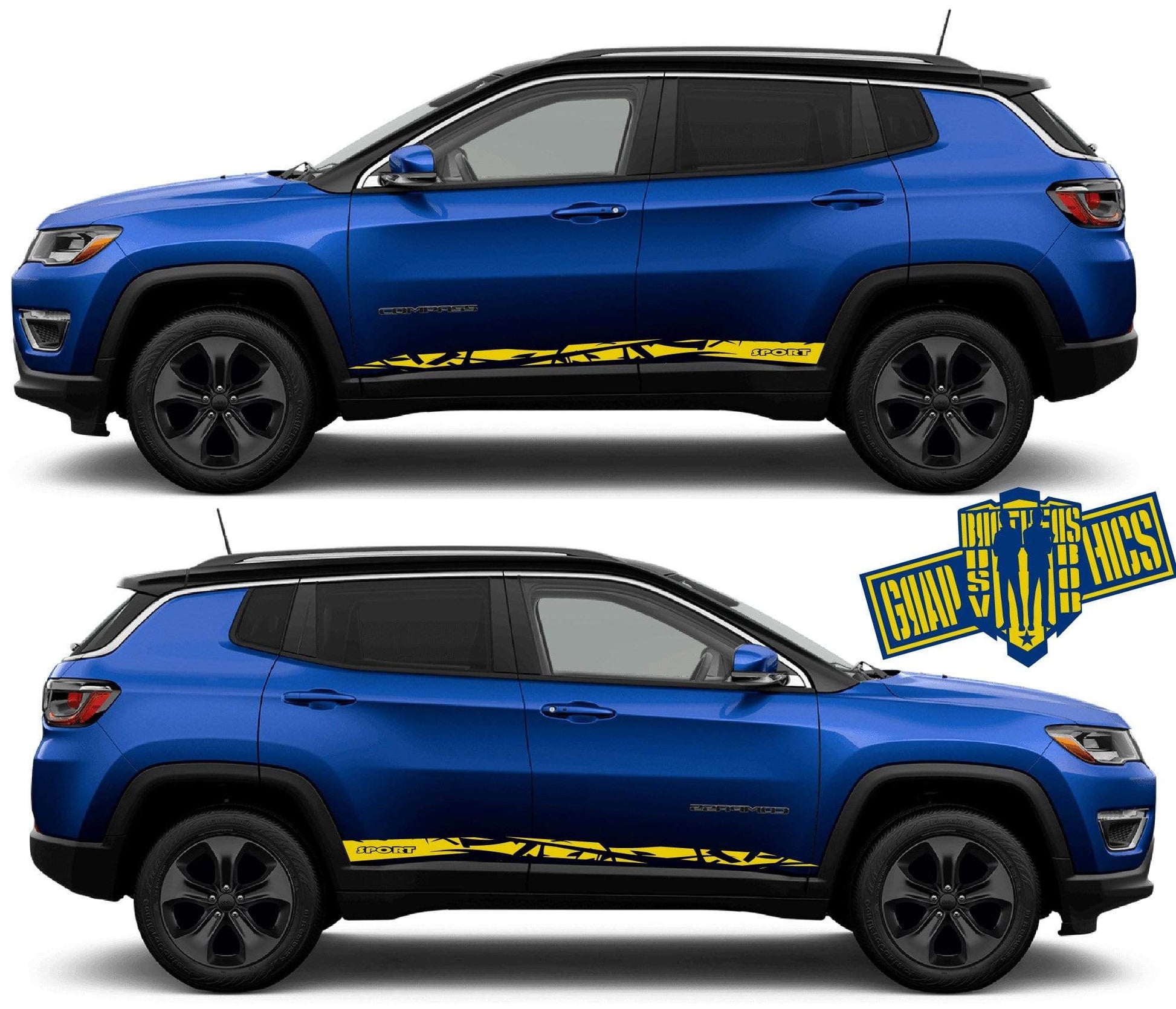 Decal Sticker Vinyl Side Racing Stripes for Jeep Compass - Brothers-Graphics