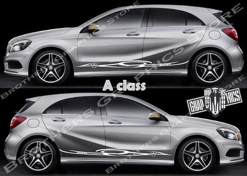 Decal Sticker Vinyl Side Racing Stripes for Mercedes-Benz A-class - Brothers-Graphics