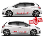 Decal Sticker Vinyl Side Racing Stripes for Peugeot 208 - Brothers-Graphics