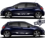 Decal Sticker Vinyl Side Racing Stripes for Peugeot 208 - Brothers-Graphics