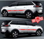 Decal Sticker Vinyl Side Racing Stripes for Peugeot 5008 - Brothers-Graphics