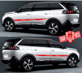 Decal Sticker Vinyl Side Racing Stripes for Peugeot 5008 - Brothers-Graphics