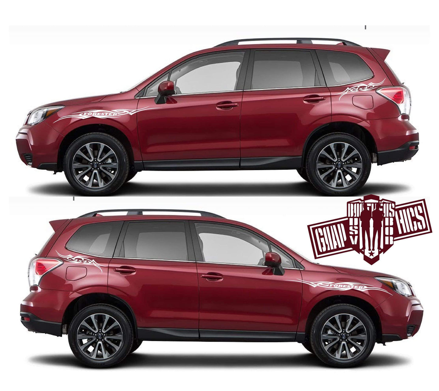 Decal Sticker Vinyl Side Racing Stripes for Subaru Forester - Brothers-Graphics