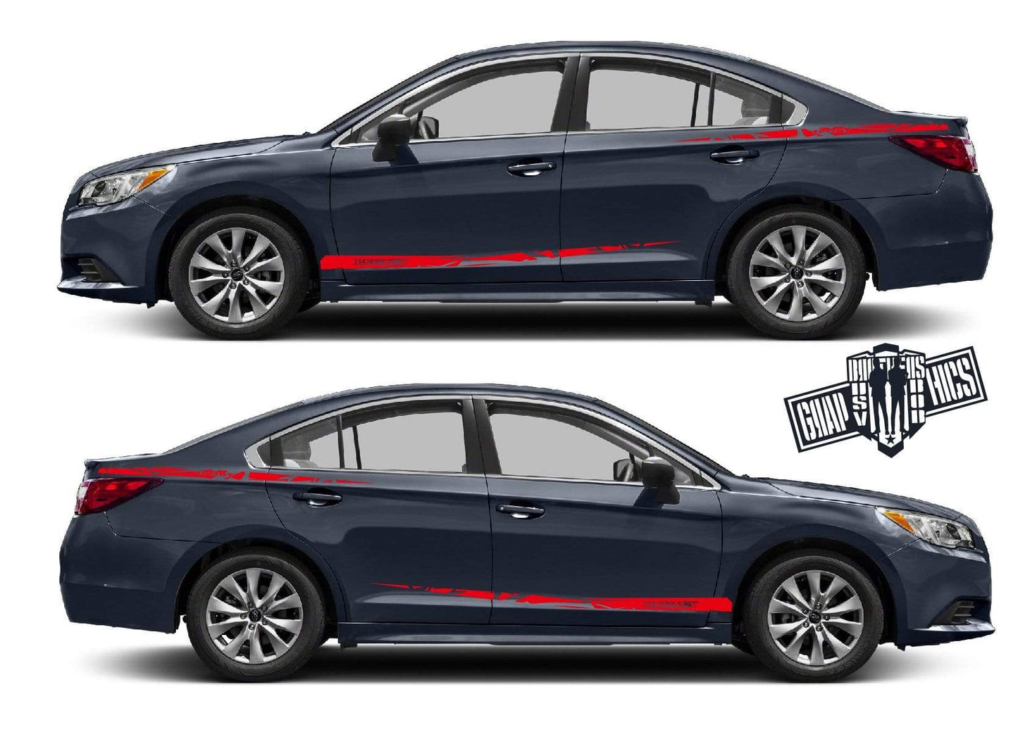 Decal Sticker Vinyl Side Racing Stripes for Subaru Legacy - Brothers-Graphics