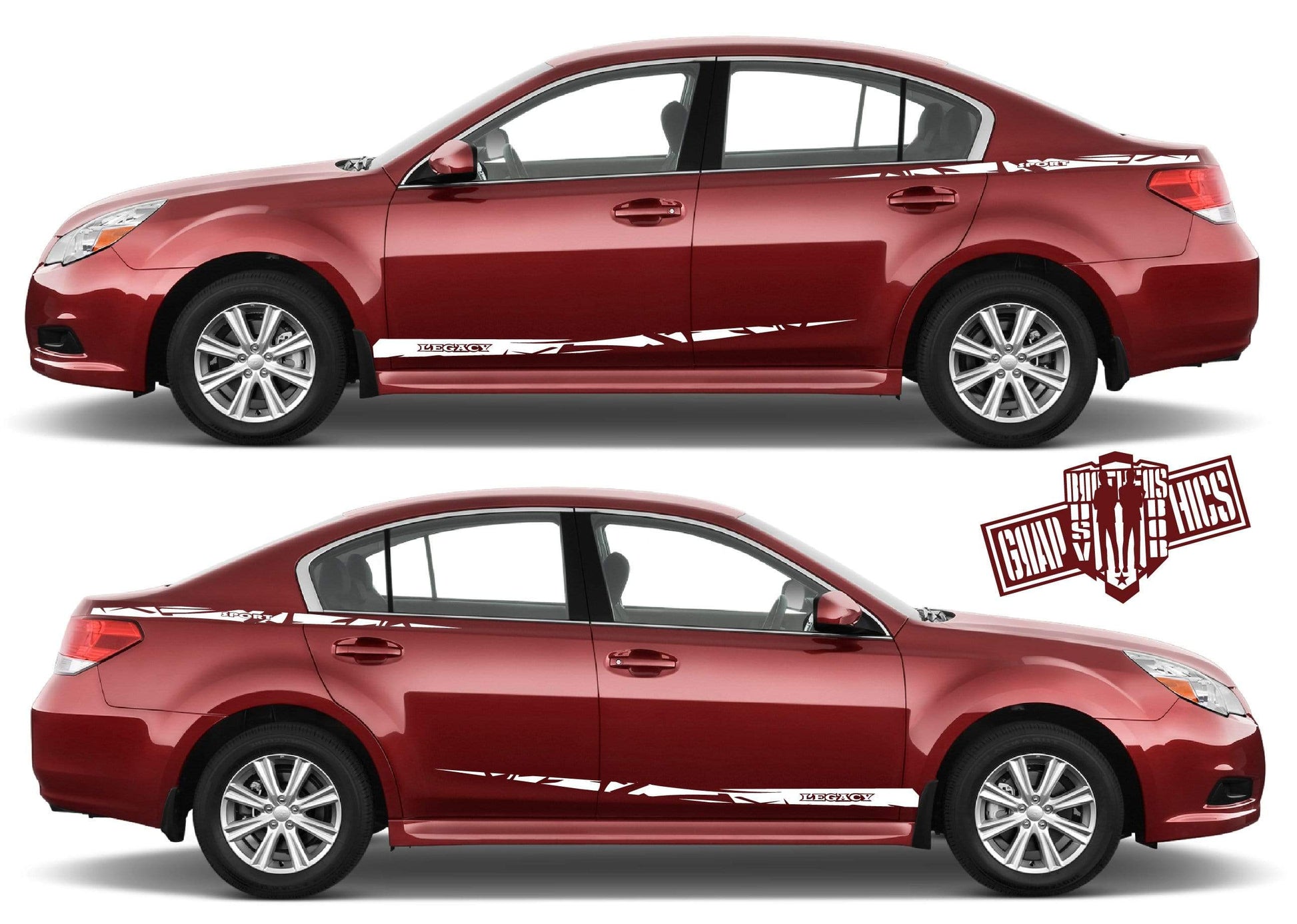 Decal Sticker Vinyl Side Racing Stripes for Subaru Legacy - Brothers-Graphics