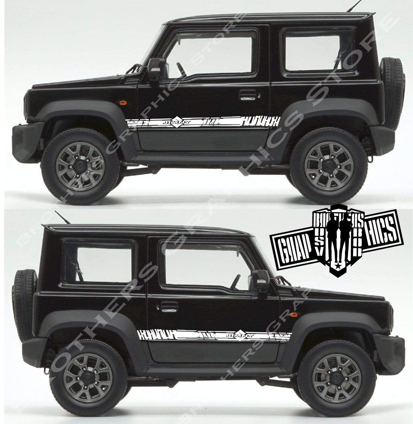 Decal Sticker Vinyl Side Racing Stripes for Suzuki Jimny - Brothers-Graphics