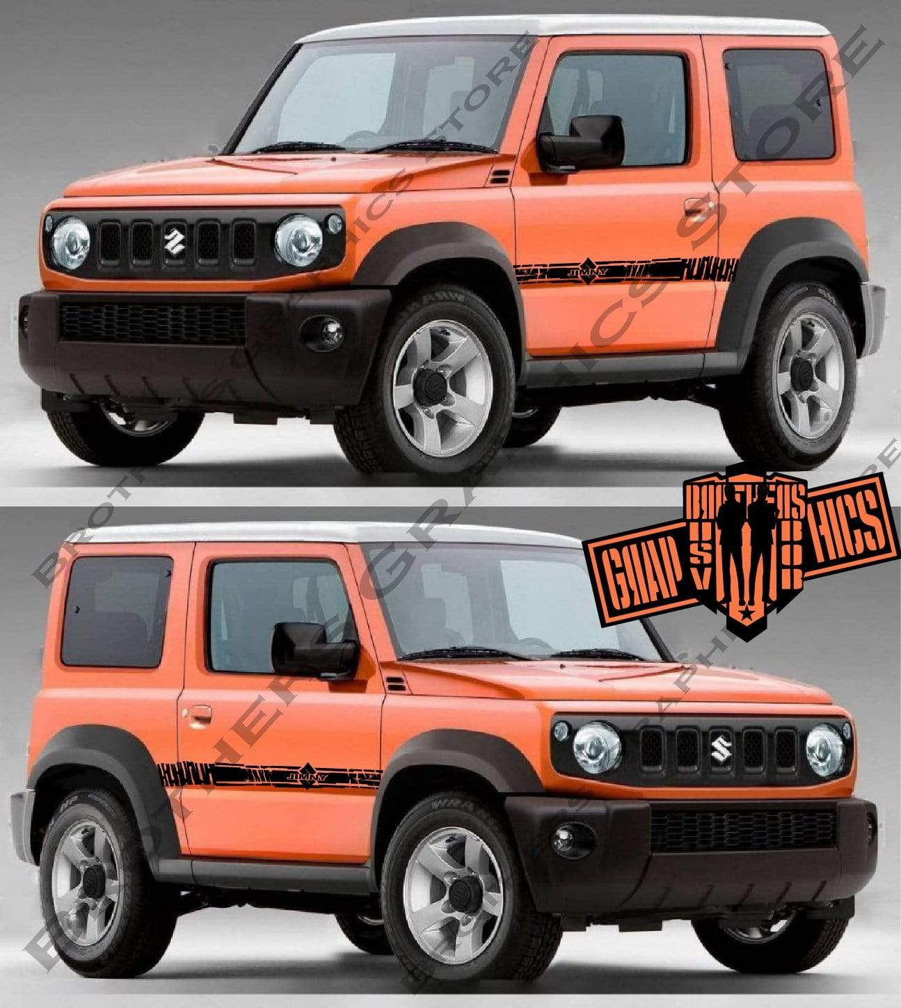 Decal Sticker Vinyl Side Racing Stripes for Suzuki Jimny - Brothers-Graphics