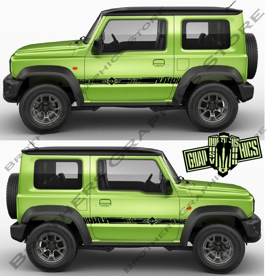 Decal Sticker Vinyl Side Racing Stripes for Suzuki Jimny - Brothers-Graphics