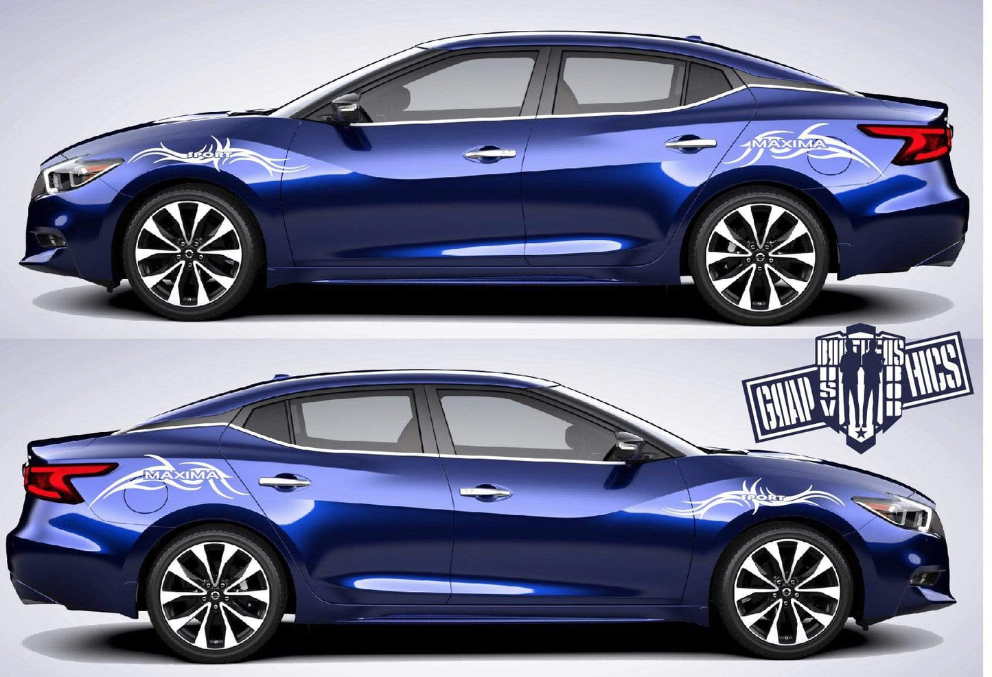 Decal Stickers Racing Vinyl Decal Sticker for Nissan Maxima - Brothers-Graphics