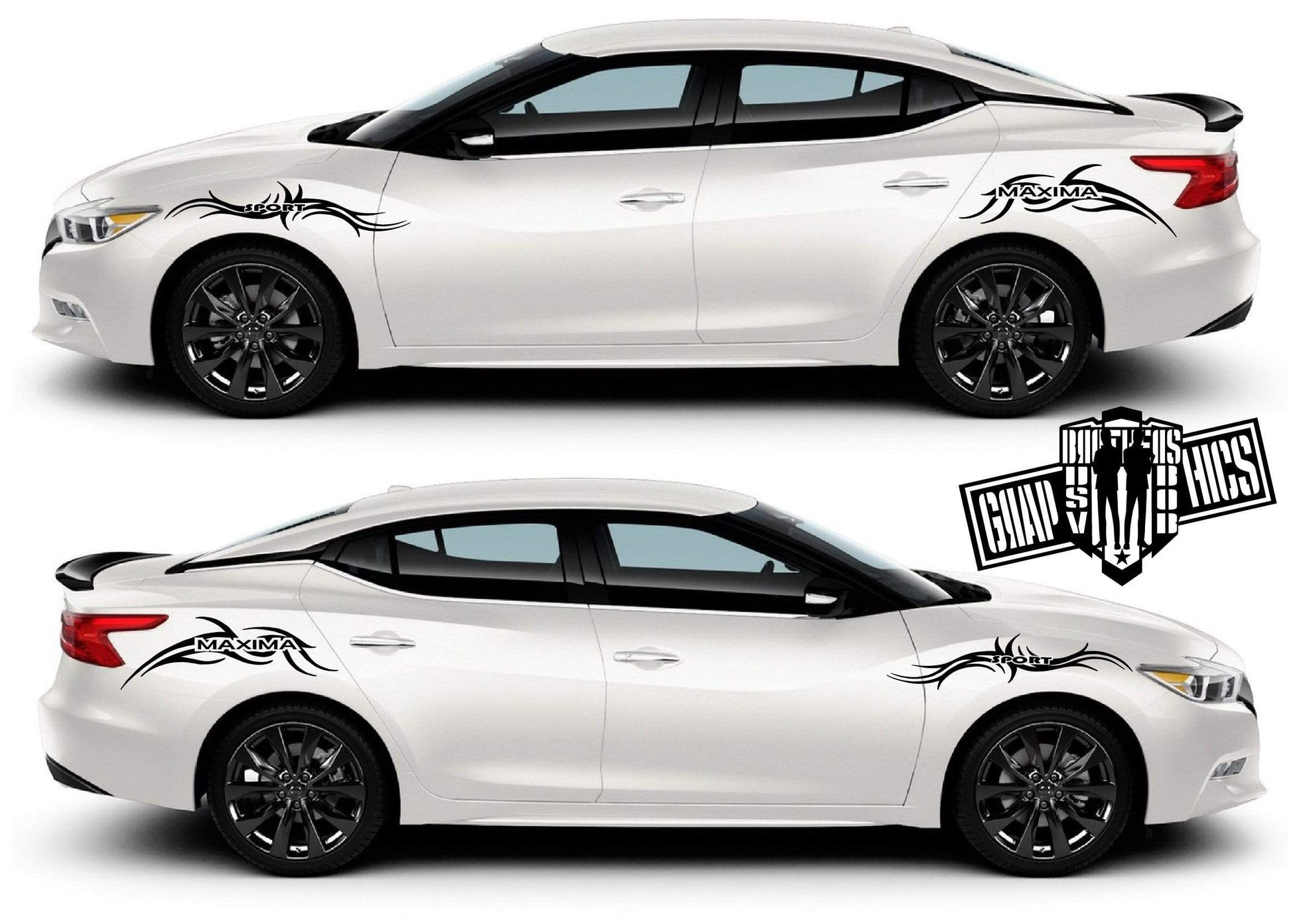 Premium Quality Sticker Compatible With Nissan Maxima Tribal Design 4x decals