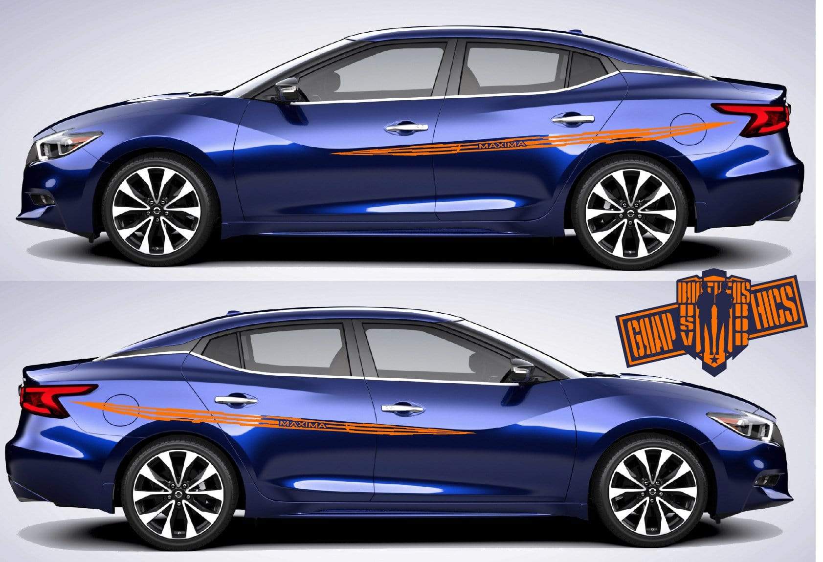 Premium Quality Sticker Compatible With Nissan Maxima Line Design New decals