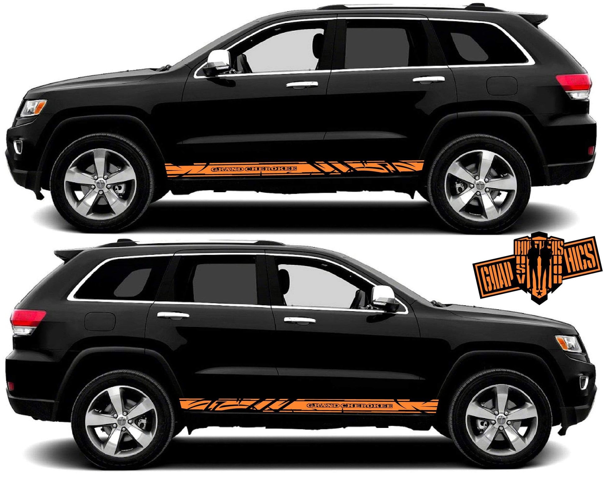 Decal Vinyl Racing Stripe Stickers For Jeep Grand Cherokee created - Brothers-Graphics