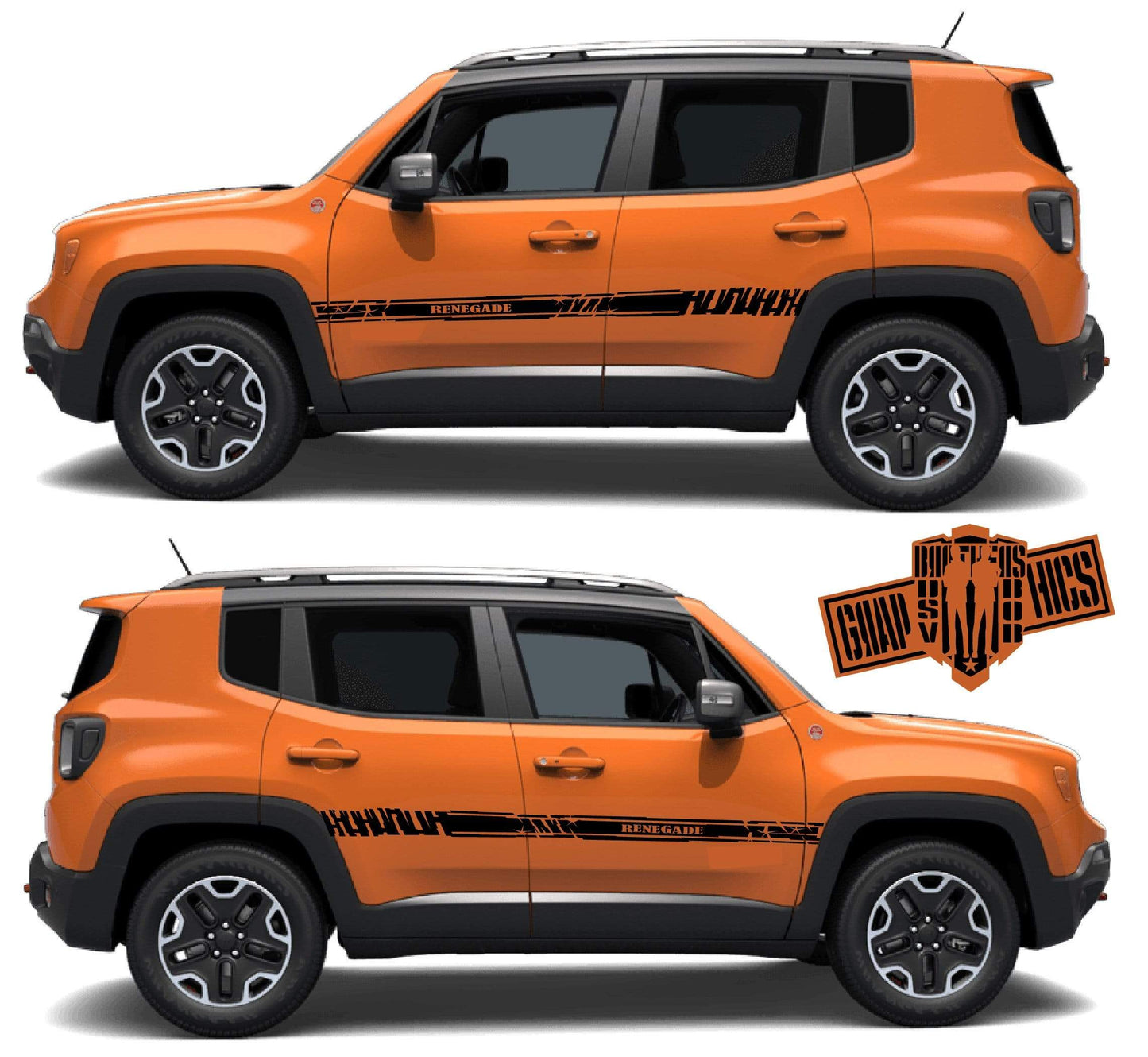 Decal Vinyl Racing Stripe Stickers For Jeep Renegade - Brothers-Graphics