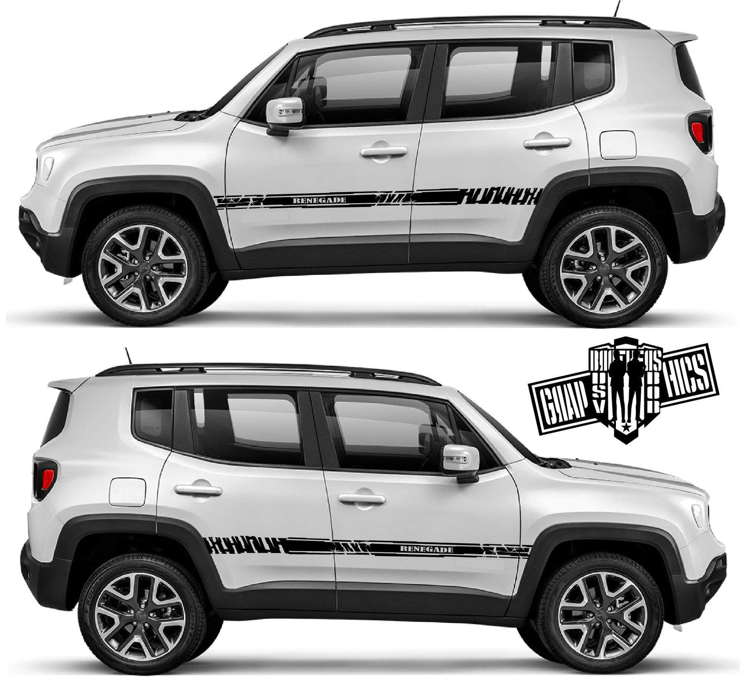 Decal Vinyl Racing Stripe Stickers For Jeep Renegade - Brothers-Graphics
