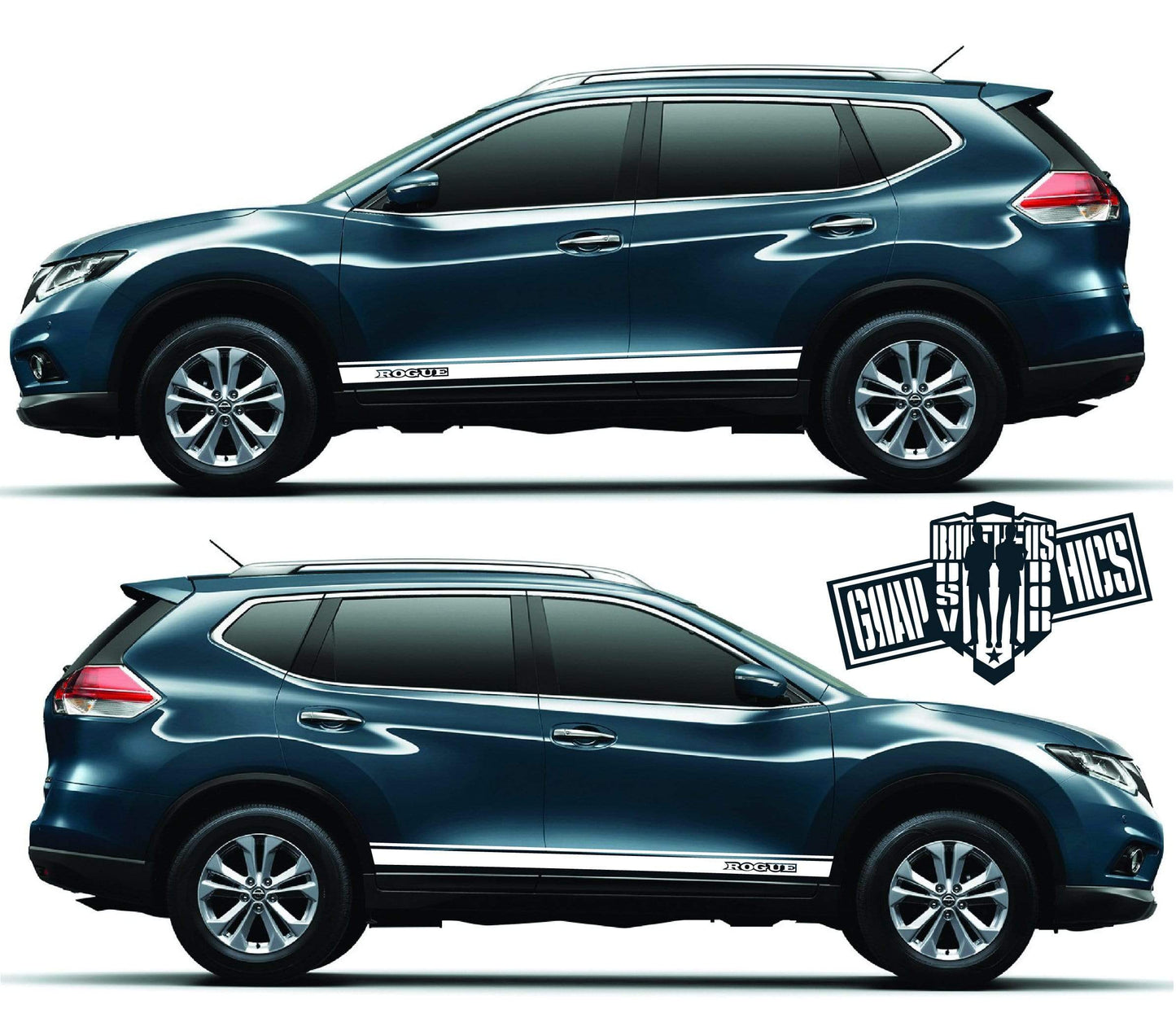 Decal Vinyl Racing Stripe Stickers For Nissan Rogue - Brothers-Graphics