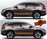 Decals Racing Car Doors Stickers Stripes For Honda CR-V - Brothers-Graphics