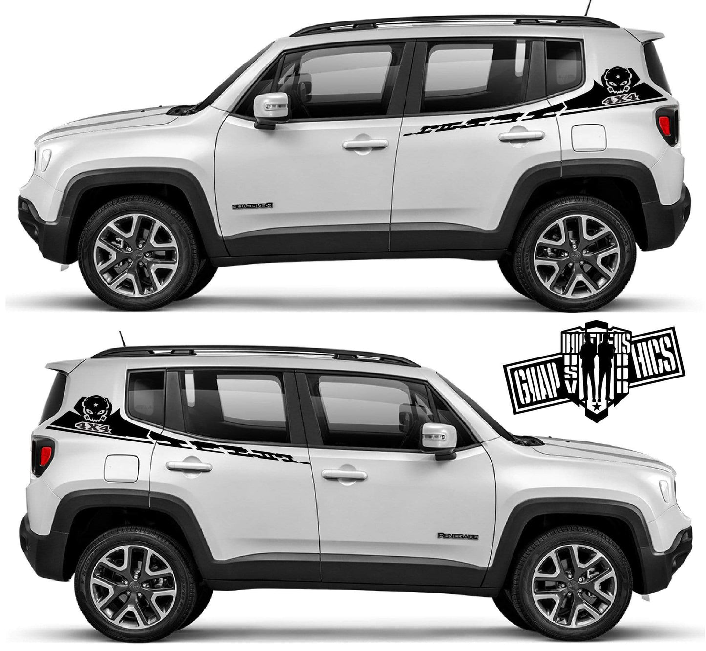 Decals Vinyl Racing Stripe Stickers For Jeep Renegade - Brothers-Graphics