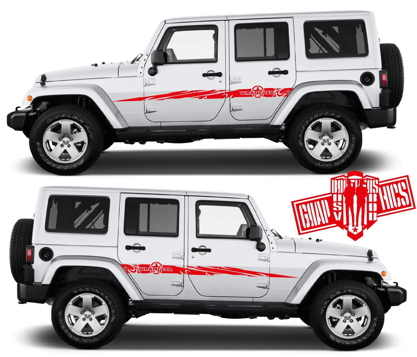 Decals Vinyl Racing Stripe Stickers For Jeep Wrangler - Brothers-Graphics
