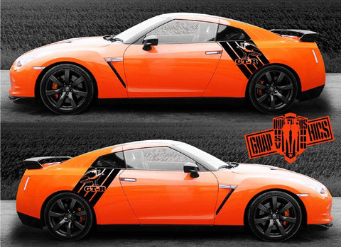 Decals Vinyl Racing Stripe Stickers For Nissan GT-R - Brothers-Graphics