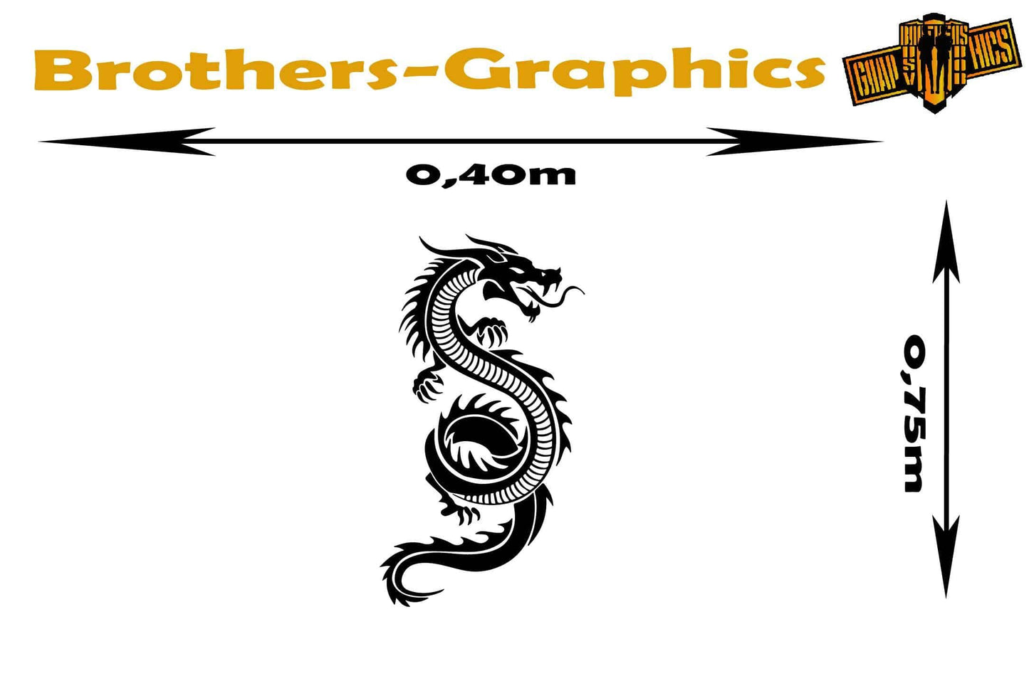 Vinyl Graphics Dragon graphic for car | UNIVERSAL STICKERS