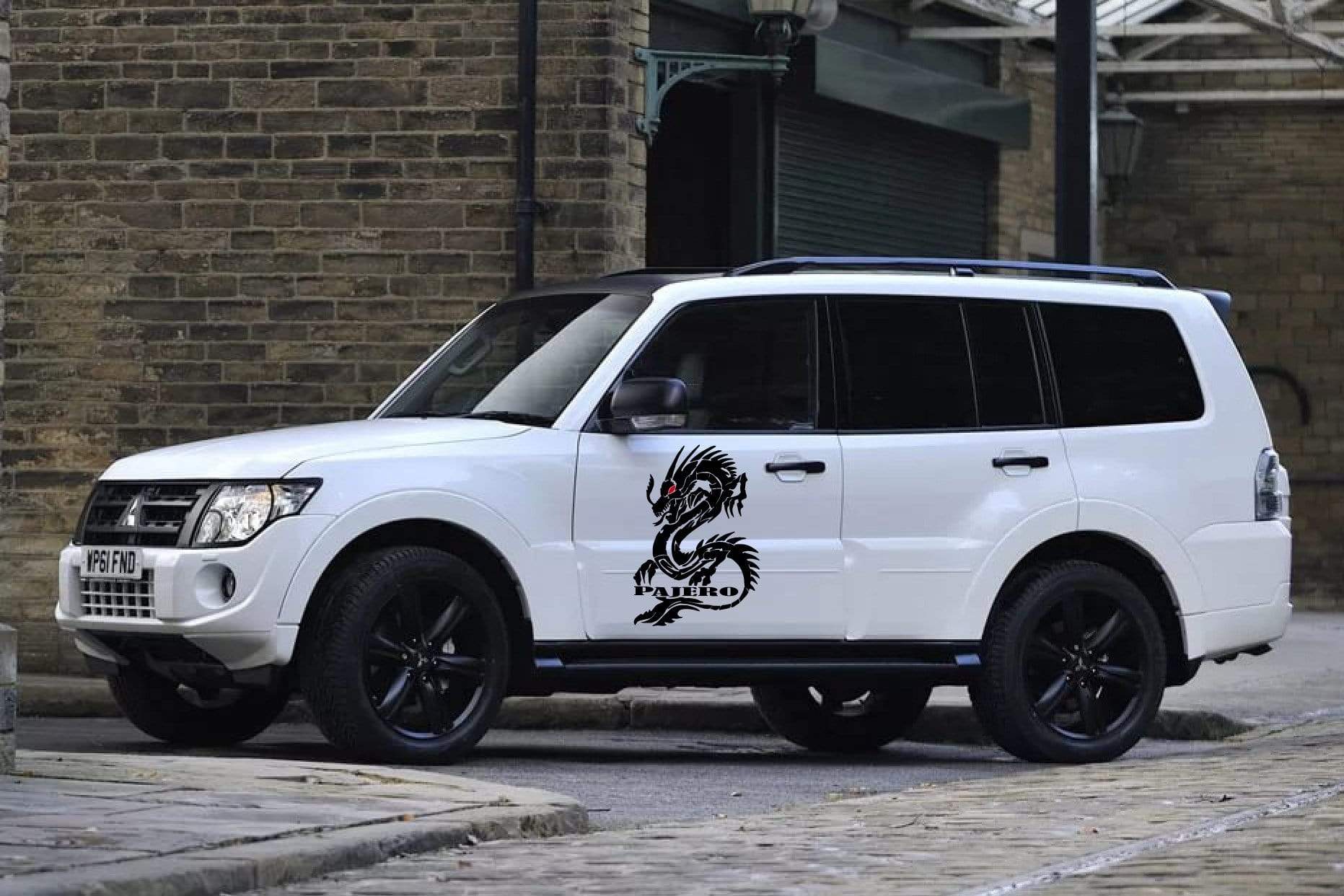 Premium Quality Stickers Compatible with Mitsubishi Pajero Dragon Design Decorative decal
