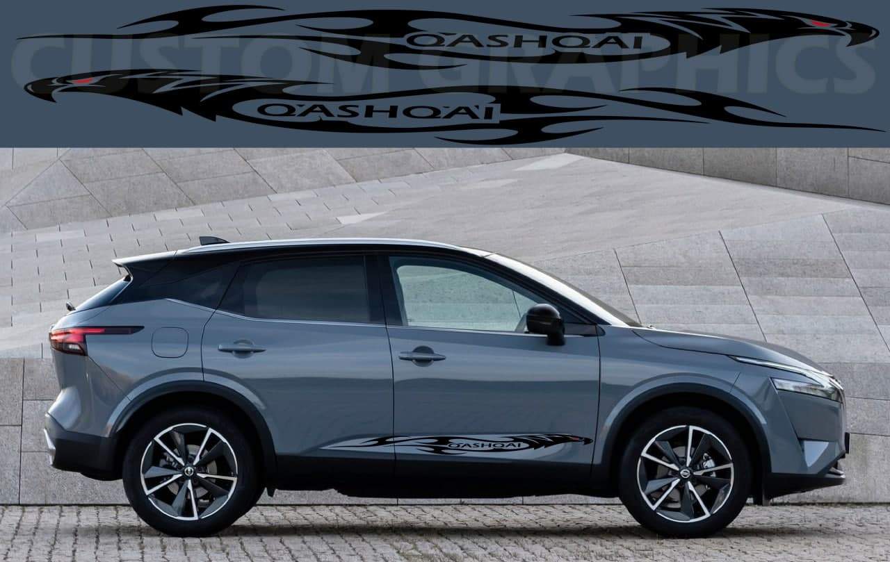 Vinyl Graphics Eagle Design Decal Sticker Side Door Stripe Stickers For Nissan Qashqai