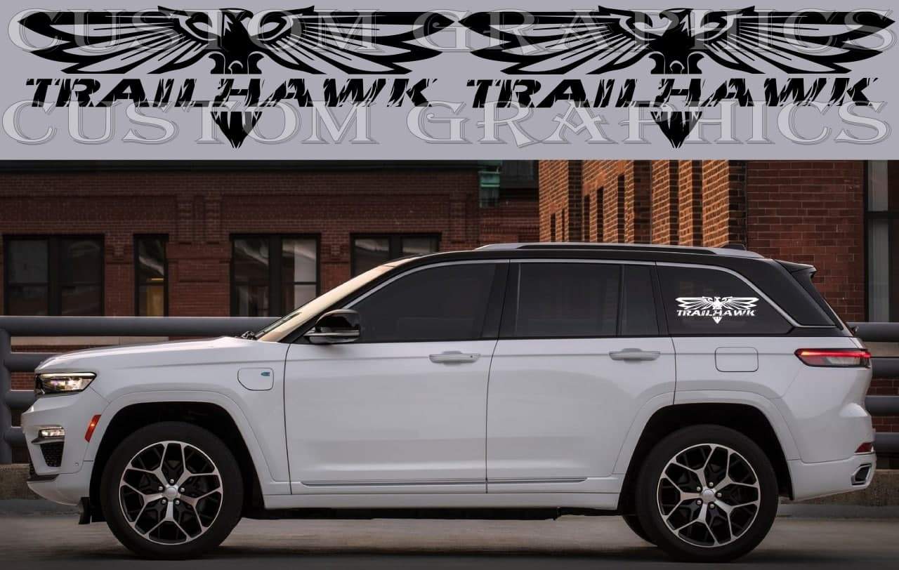 Vinyl Graphics Eagle Design Unique Vinyl Graphics for Jeep Grand Cherokee Trailhawk