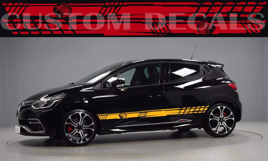 Autocollants graphiques Eagle Racing Stripes pour Renault Clio autocollants de voiture Renault Clio