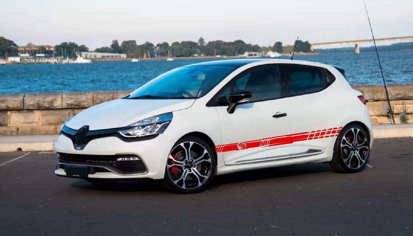 Autocollants graphiques Eagle Racing Stripes pour Renault Clio autocollants de voiture Renault Clio