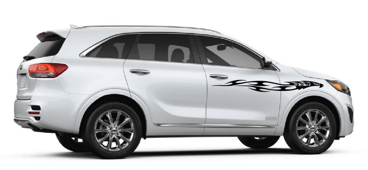 Vinyl Graphics Eagle Tribal design Decal Sticker Vinyl Side Racing Stripes Compatible with Kia Sorento