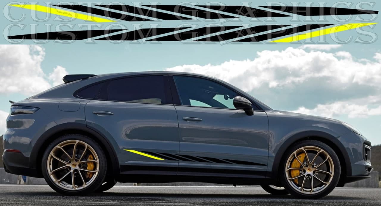 Vinyl Graphics Elegant Design Vinyl Sticker Compatible With Porsche Cayenne Turbo GT 2022