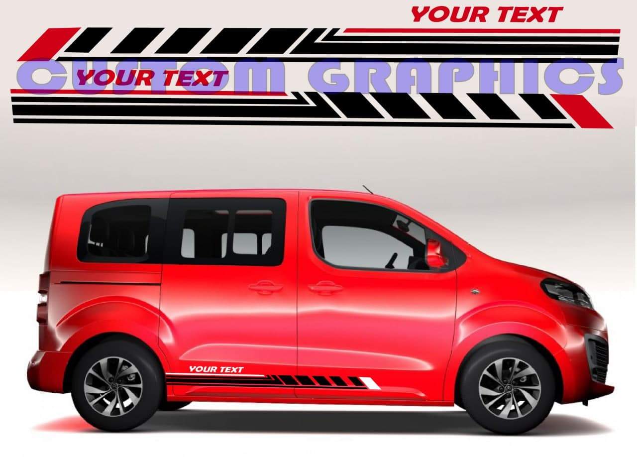 Vinyl Graphics Elegant graphic 2 colors universal sticker decal Kit for Car Any Vehicle | UNIVERSAL STICKERS