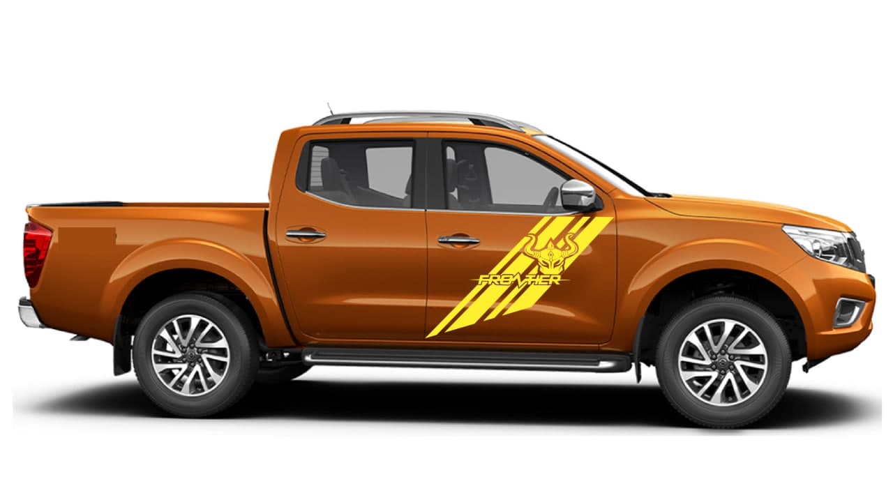 Vinyl Graphics Execlusive Line Graphic compatible with  Nissan Frontier | Car Sticker | Compatible with nissan decal | universal decals stickers