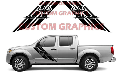 Vinyl Graphics Execlusive Line Graphic compatible with  Nissan Frontier | Car Sticker | Compatible with nissan decal | universal decals stickers