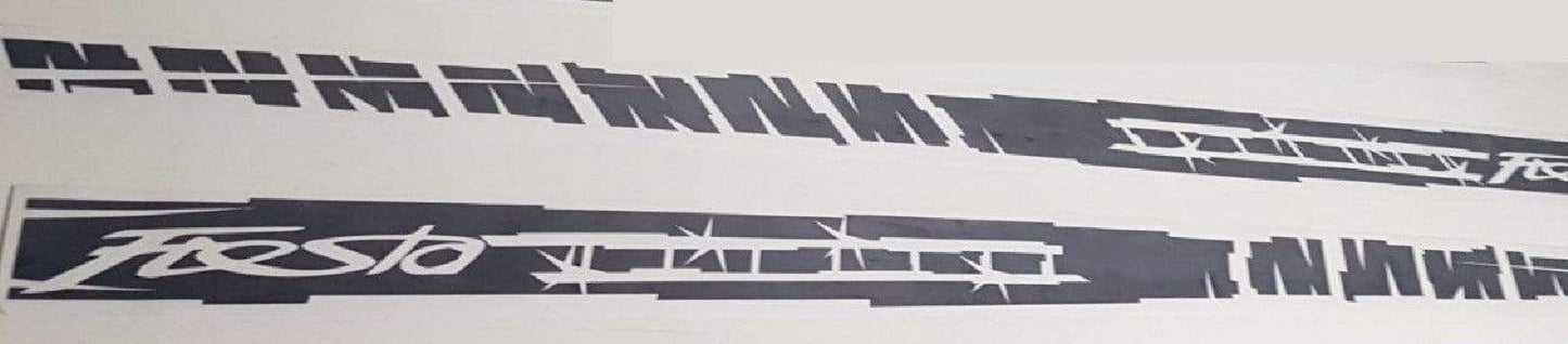 Premium Vinyl Stickers Compatible with Ford Fiesta Decorative car decals Unique Line Design