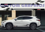 Vinyl Graphics Finish Line Design Graphic Stickers Compatible with Lexus NX 2022