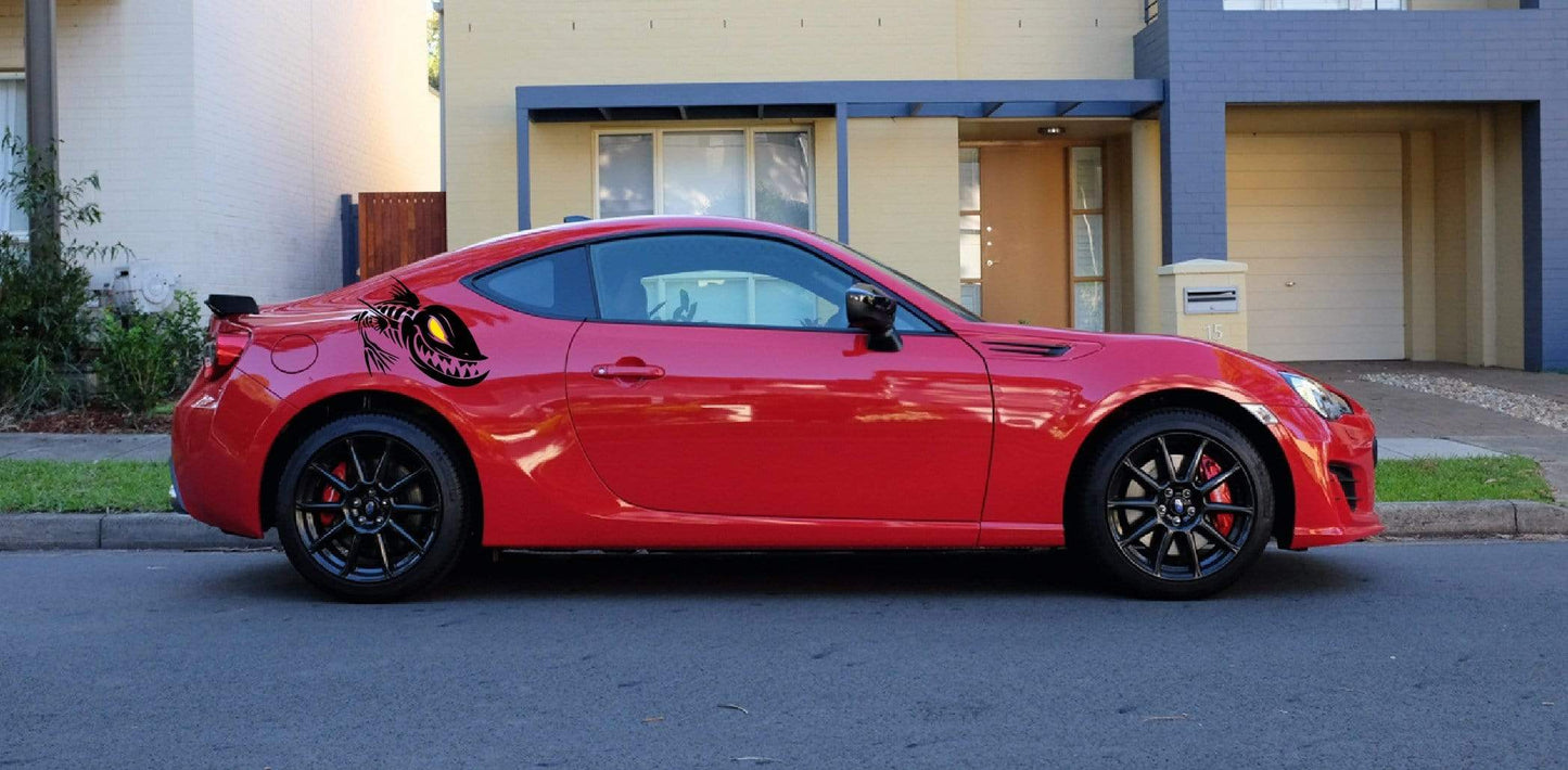 Premium Vinyl Stickers Compatible with Subaru BRZ Fish Bones Design BFF