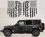Vinyl Graphics Flag USA logo Design Graphic Stickers Compatible with Jeep Wrangler