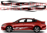 Vinyl Graphics Flame Design Decal Sticker Vinyl Side Racing Stripes Compatible with Kia Optima