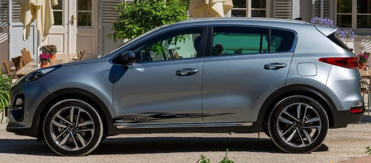 Vinyl Graphics Flame Design Decal Sticker Vinyl Side Racing Stripes Compatible with Kia Sportage