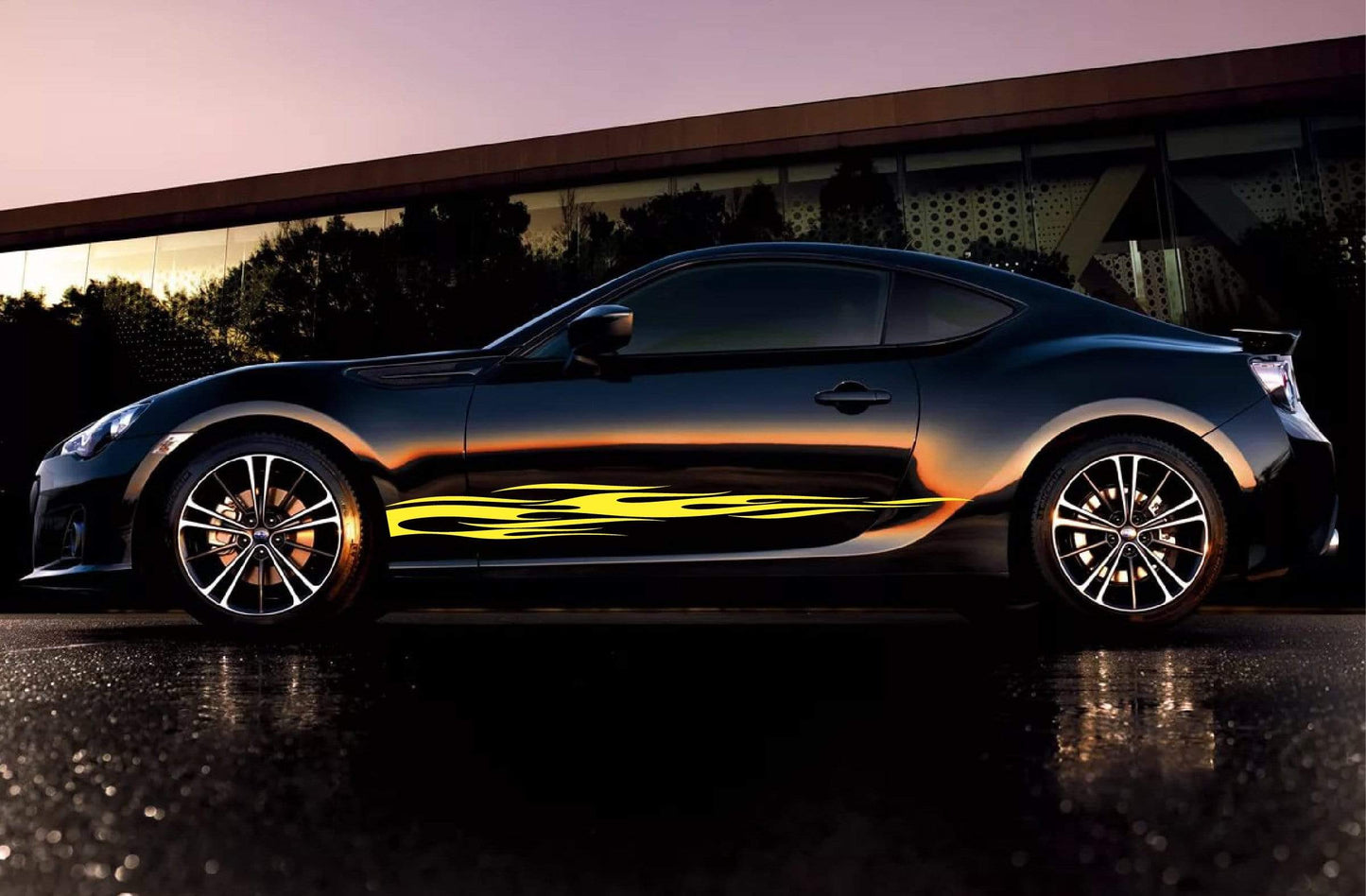 Premium Vinyl Stickers Compatible with Subaru BRZ Flame Design BFF