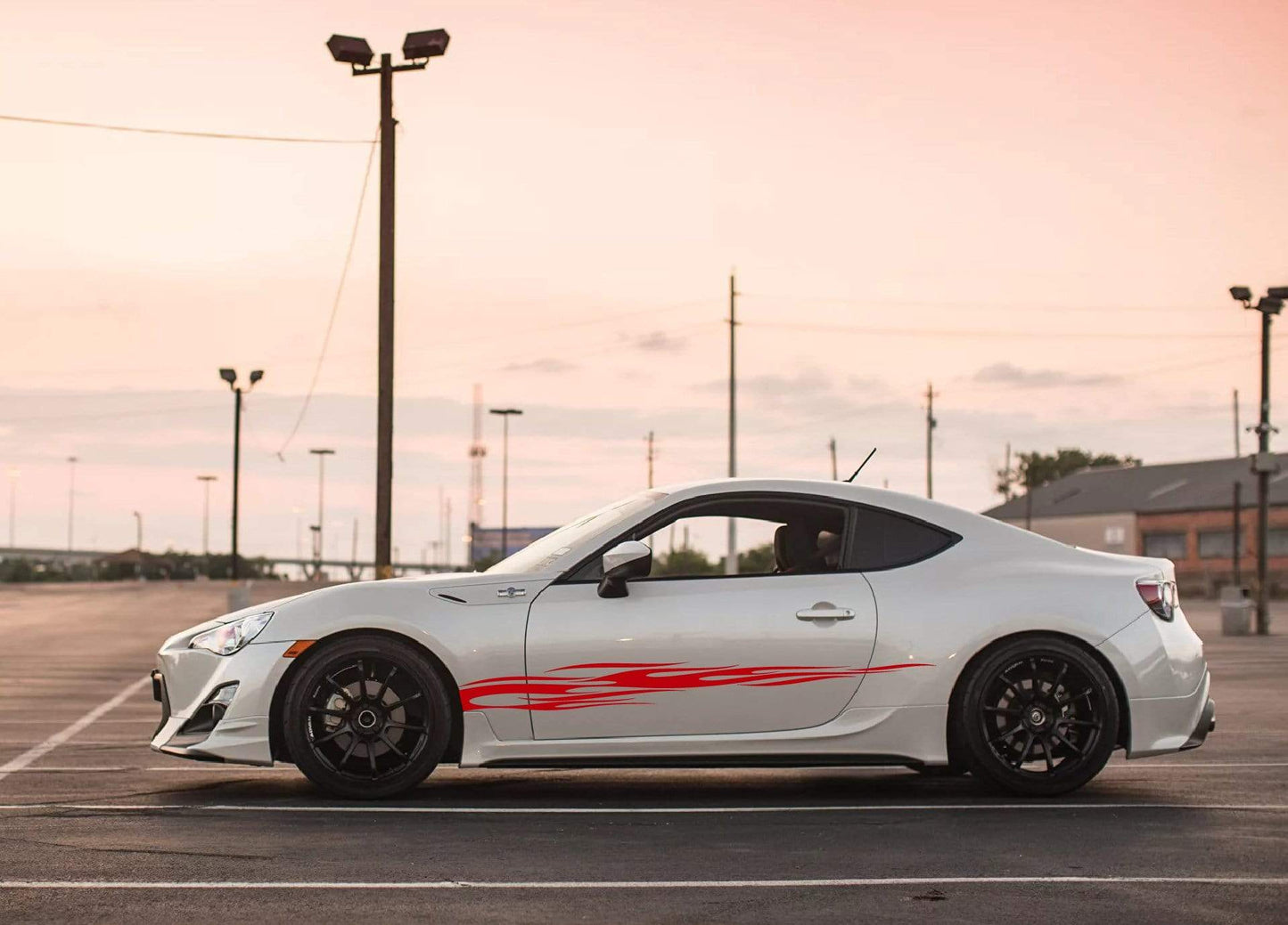 Premium Vinyl Stickers Compatible with Subaru BRZ Flame Design BFF